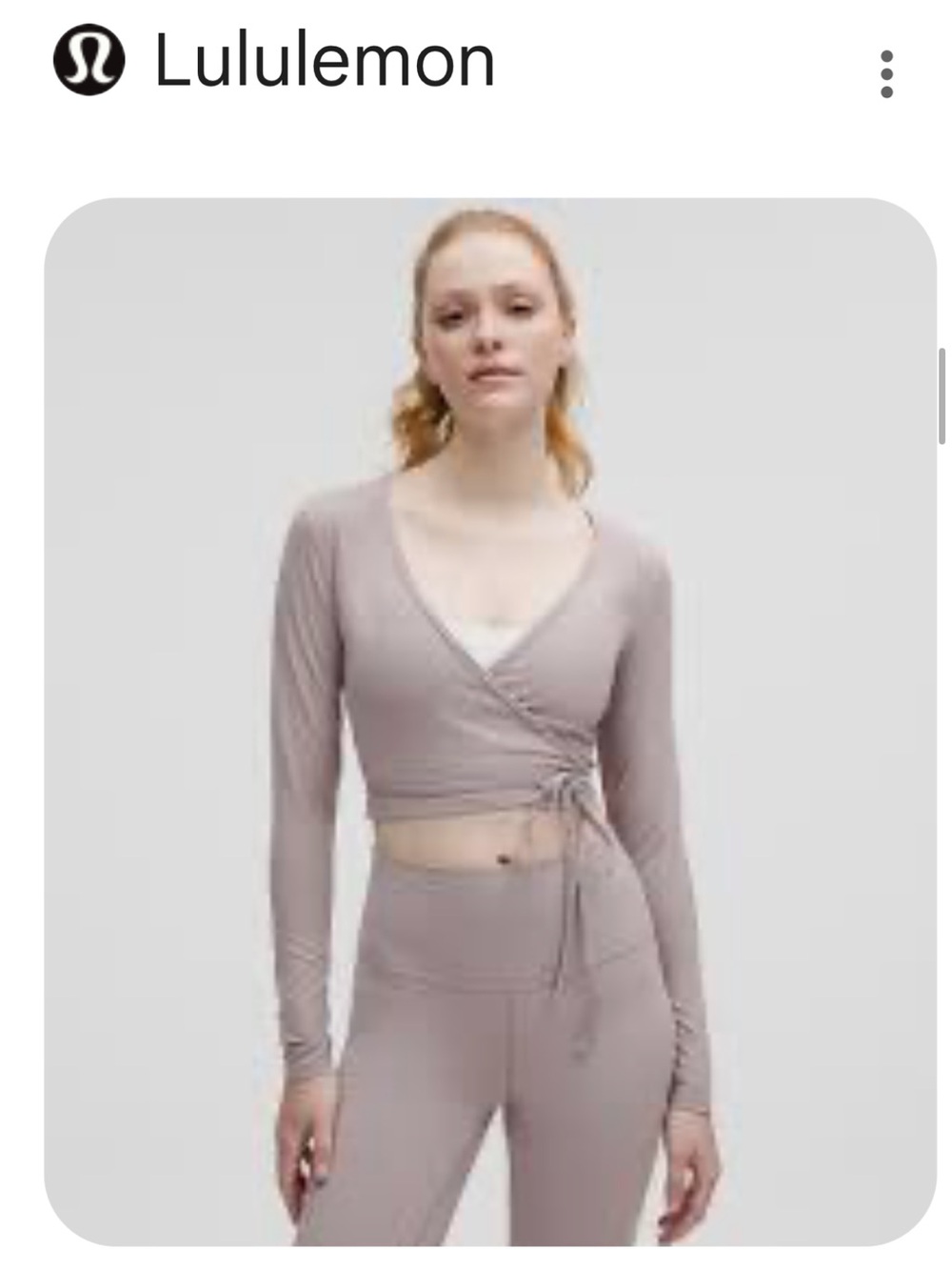 lululemon athletica nula Wrap-Front Long-Sleeve Crop Top